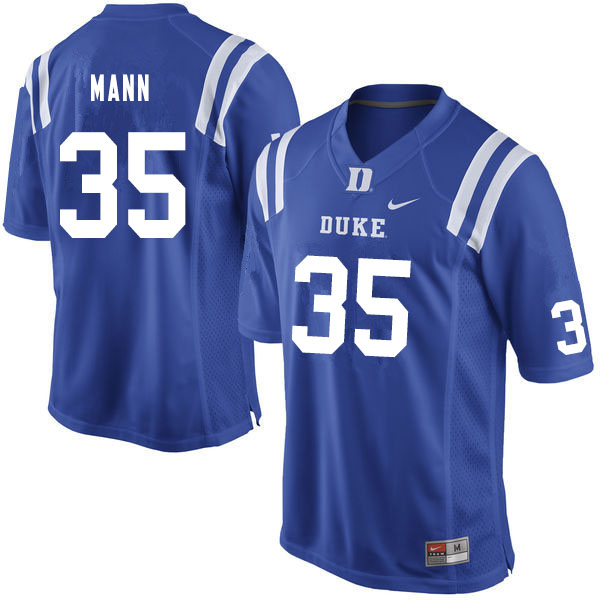 Duke Blue Devils #35 Steve Mann College Football Jerseys Sale-Blue